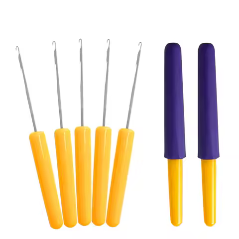 Plastic Latch Hook Hair Crochet Hook Bent Latch Hook Crochet Needle For Hair Extension