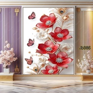 3D Floral Wall Sticker Printing - 3D Flower Wall Wallpaper for Modern Home Decoration