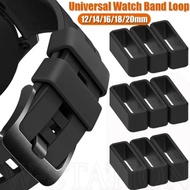 Universal Silica Gel Watch Band Fasten Ring / 12MM/14MM/16MM/18MM/20MM Wristband Fixed Strap Loop / Compatible For Garmin Fenix Samsung Xiaomi / Retainer Watch Bands Holder