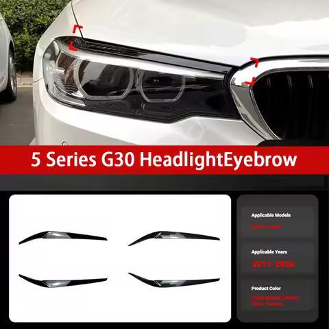 BMW 5 Sticker Applicable to 2017-2020 BMW BMW 5 Series G30 525i 530i Headlight Eyebrow Sticker Cross