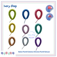 Celetex Brand 260 Metallic Chrome Twist Valve Balloons