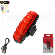 ไฟท้ายจักรยานชาร์จ USB THAIBIKE 004 ไฟสีแดง ไฟสีแดงน้ำเงิน