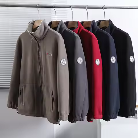 Trendy Hot Selling Item: Cold Resistant, Warm, Thick Fleece Winter Plus Men's Fleece Stand Up Collar