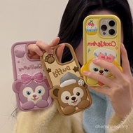 ✨iPhone 17 16 15 14 13 12 Casing Duffy Bear Cute Trendy Shockproof Drop Protection