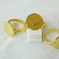 24k gold plated coin ring