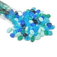 Superduo, 2.5x5mm, Moonlit Lagoon. 10gm/tube.