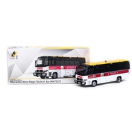 Hoonbao Shop TINY Micro Shadow Hong Kong 1/76 Benz Atego Airport Police Zone Tactical Bus Car (AM722