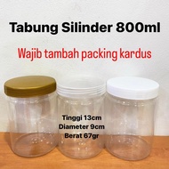 800ml PET Cylinder Jar Food Container Airtight Container Food Storage Container