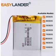 303035 3.7V 400mAh 403035 503035 603035 703035 803035 903035 103035 Rechargeable Lithium ion / Li-io