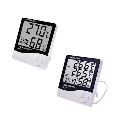 LCD Electronic Digital Temperature Humidity Meter Thermometer Hygrometer Indoor Outdoor Weather Stat