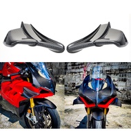 คาร์บอนไฟเบอร์ 100% สิ่งทอลายทแยงมันวาว สปอยเลอร์คาร์บอนไฟเบอร์ Winglet สำหรับ Ducati Panigale V4 V4