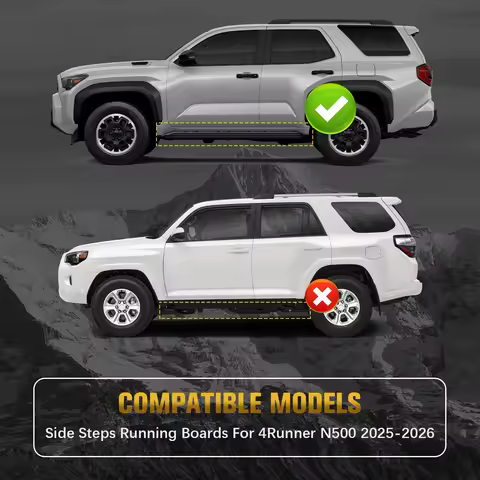 2Pcs 7.87 Inches Nerf Bars Aluminum Alloy Step Bars 450 Lbs Load Capacity with 6 Brackets Fits for T