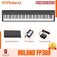 Roland FP-30X WH Digital Piano 88-key with Adapter