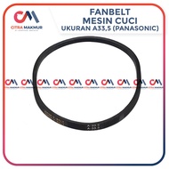 Vanbelt A33.5 Mesin Cuci Panasonic V Van Fan Belt Panbel Fanbelt Vbelt Pan A 335 2 Tabung