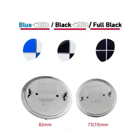 2pcs 74mm/82mm Car Emblem Badge Hood Front Rear Trunk Logo For BMW M E46 E90 E60 F30 F10 X1 X2 X3 X5