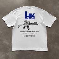 HK Tactical T-Shirt Summer Tactical Short-Sleeved Military Style Tough Gun Mechanical Pattern Men Wo