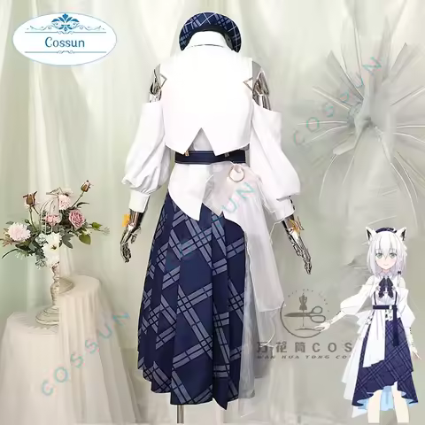 Vtuber Hololive Blue Journey Cosplay Costume Halloween Outfits Women Dress Team Uniforms