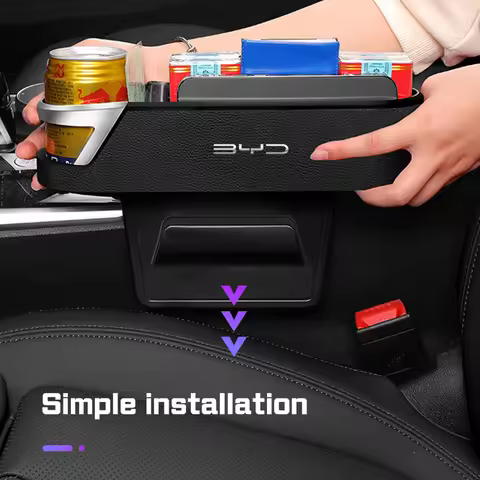 Car Seat Gap Storage Box Compatible with BYD Dolphin Mini Atto3 Seal U Tang F0 G3 E6 Yuan Song Plus 