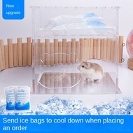 Spot goods hamster accessories Hamster Summer Nest Ice Mat Djungarian Hamster Cooling Artifact Hamster Cooling Small Air-Conditioned Room Hamster Summer Cooling Supplies