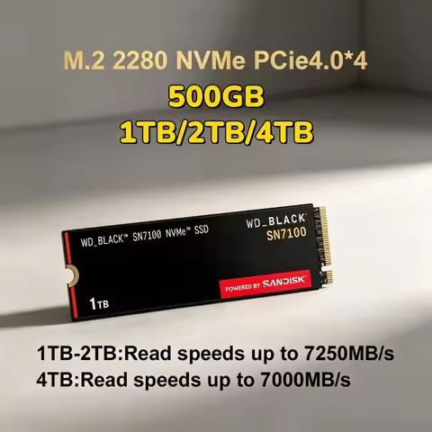 WD_BLACK SN7100 4TB Internal NVMe PCIe4 M.2 2280 Solid State Drive Ultra Low Latency High Performanc