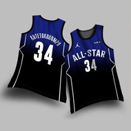 2023 NBA ALL-STAR GAME NBA CUT JERSEY NAVY BLUE | LEBRON VS GIANNIS FULL SUBLIMATION JERSEY