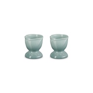 เซ็ตชุดที่วางไข่ สีฟ้าน้ำทะเล Set of 2 Footed Egg Cup Jardin Relief Sea Salt