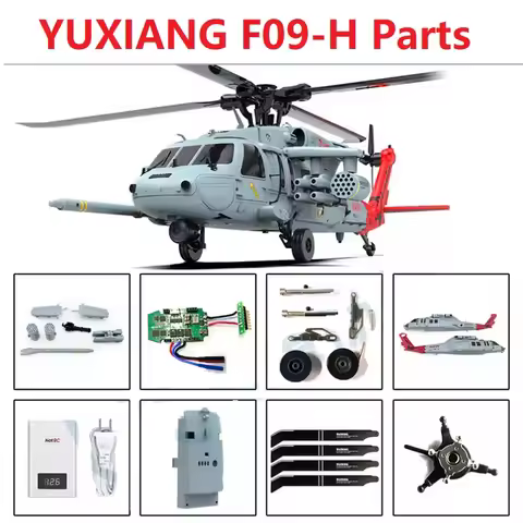 YU XIANG F09-H RC Helicopter Spare Parts YUXIANG F09H Body Shell Blade Landing Gear Tail Motor Frame