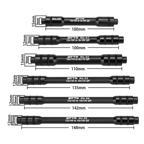 ZTTO 15 to 9mm 110 Thru Axle Adapter 12 To 10mm 135 142 148mm TA To Quick Release For MTB Road Bike