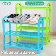 Premium Yoyo Shoe Rack 3/ 4/ 5 Tier Baleno Sandal Rack 3 Tier 4 Tier 5 Tier Plastic Rack