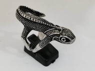 Mens Stainless Steel Lizard Large Iguana Ring.