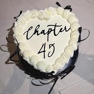 Black Chapter 45 Cake Topper,Acrylic Happy 45th Birthday Cake Topper,45 Years Old Party Decor for We