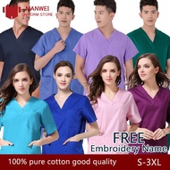 【READY STOCK】 BAJU SCRUB MEDICAL SCRUB SUIT Doctor 's Scrub FOR MAN &amp; WOMEN / TOP+PANTS