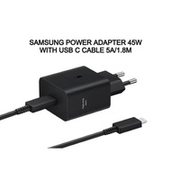 Samsung Charger Travel Adapter 45W With Cable Type C To Type C - Black