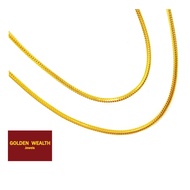 🌺916 Pandora Solid Gold Chain Rantai Leher Padu Emas 916黄金龙链