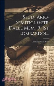 Studj Ario-semitici. (estr. Dalle Mem., R. Ist. Lombardo)....