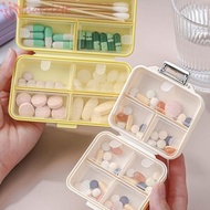 HARRIETT Mini Portable Seven Day Pill, New Cream Style Travel Medicine Box, Cute Medication Small and exquisite Multi Grids Packaging Box Sealed Storage Box Men