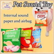 Pet Toys Dog Cat Toys Sounding Paper Potato Chips Toys Squeaky Chew Toys for Puppy Kitten To Bite