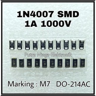 SMD Diode M7 1N4007 1A 1000V DO214 / IN4007 DO-214AC 1N 4007 Marking Code: M7