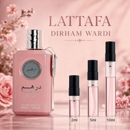 Lattafa Dirham Wardi Decant Sample for Women 2ml 5ml 10ml Authentic UAE