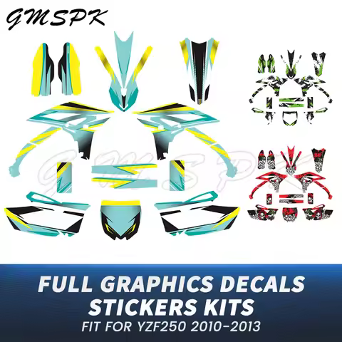 Motorcycle Fairings Stickers Backgrounds Graphics Decals Kits Fit for YAMAHA YZF250 YZ250F 2010 2011