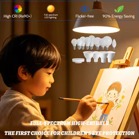 No Flicker Eye Caring E27 E14 GU10 LED Bulb RA90 100W Equivalent 7W 9W 12W 3000K 4000K 6500K Natural