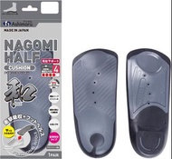 ASHIMARU 半掌鞋墊，日本製造，薄款，足弓支撐，適用於所有鞋型 (黑(和)NAGOMI)