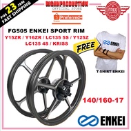 SPORT RIM FG505 Y15/Y16/KRISS1/LC135/LC135T5S/Y125 ENKEI FORGED ALLOY CNC 140-160-17 (FREE T-SHIRT ENKEI)