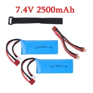 7.4V 1100mah 1500mah 2500mAh RC Lipo Battery For Wltoys 144001 12428 12423 RC Car Racing Car Drone H