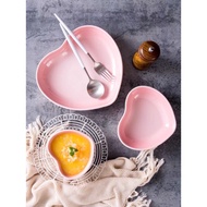 PCL-2 Heart Shape Porcelain Bowl & Plate (NOT Le Creuset)