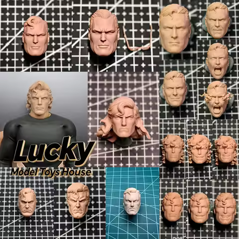 1/12 Comic Alex Ross Version Black Caped Hero Come Kingdom Man Soldier Hollow Unpainted Head Sculpt 