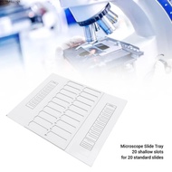 BOOMLIFE1232T 20/30 Places Microscope Slide Box, White Foldable Specimen Slide Holder, 20/30 Slides 