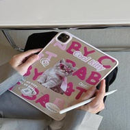 For iPad Pro 11 2021 Acrylic Case 2020 iPad Air 4 Air 5 2022 Case  For iPad Mini 6 2021 9th 8th 10.2 inch Cover New Cartoon painted cute cat with sunglasses