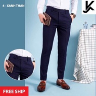 Quần Tây Nam Hàn Quốc KJ Ống Côn Cao Cấp Chất Vải Co Giãn Dày Dặn Form Slimfit Hàn Quốc KJ-Vua Quần
