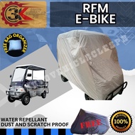 RFM E-BIKE WITH BACK PASSENGER SEAT COVER HIGH QUALITY WATER REPELLANT AND DUST PROOF BUILT IN BAG